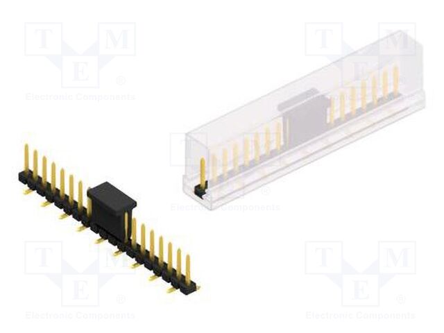 Connector: pin strips; pin header; male; PIN: 19; 2.54mm; SMT; 1x19