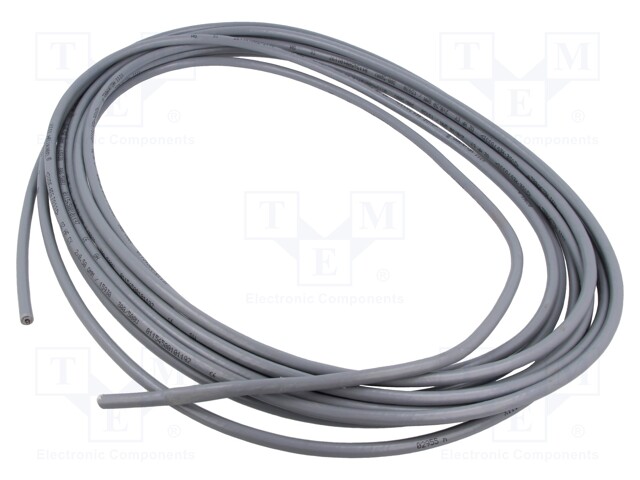 Wire; OZ-HF-CY; 2x0,5mm2; braid made of copper wires; PVC; grey