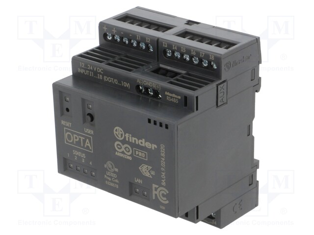 Programmable relay; 10A; IN: 8; OUT: 4; OUT 1: relay; OPTA; 12Ć·24VDC