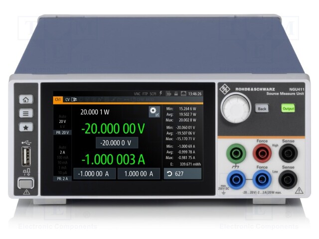 Device: source-measure; Ch: 1; -20÷20V; 2A; 20W; 50uVDC; Plug: EU