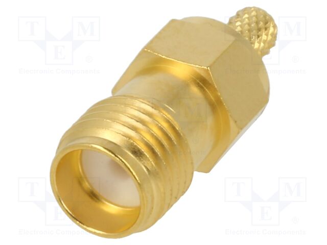 Plug; SMA; female; straight; 50Ω; soldering,crimped; for cable