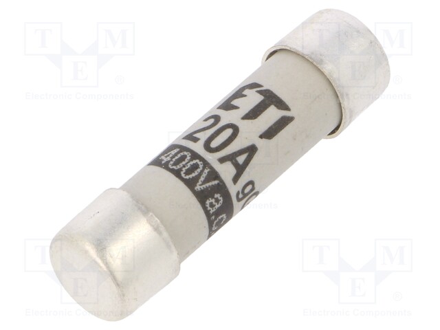 Fuse: fuse; gG; 20A; 400VAC; cylindrical,industrial; 8x31mm
