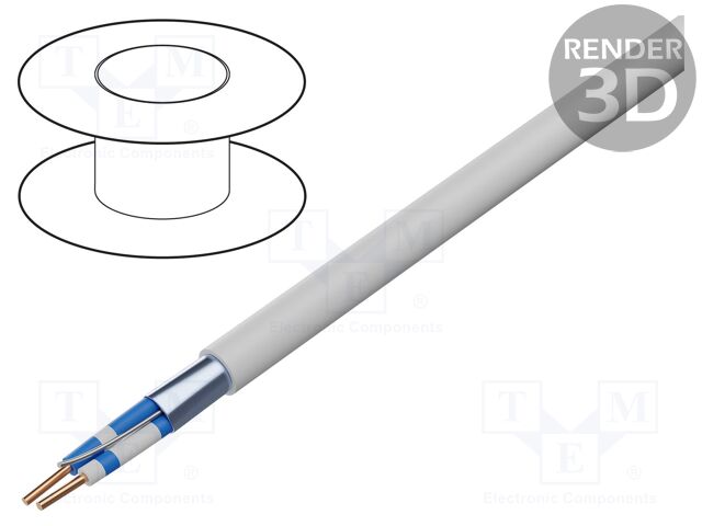 Wire; 1x2x22AWG; LonWorks; solid; Cu; FRNC; white; 500m; CPR: Dca