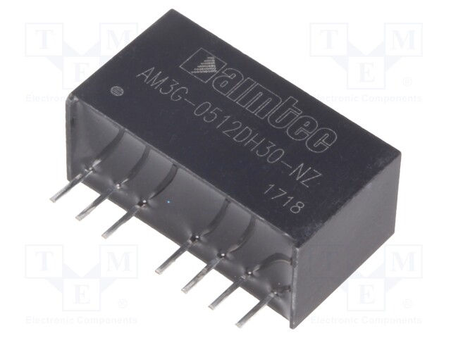 Converter: DC/DC; 3W; Uin: 4.5÷9V; Uout: 12VDC; Uout2: -12VDC; SIP8