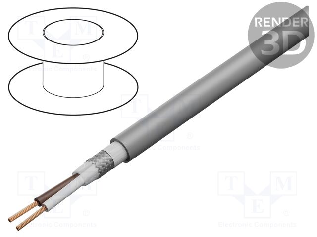 Wire: control cable; SUPER-PAAR-TRONIC-340-C-PUR; 1x2x0.75mm2