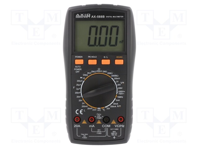 Digital multimeter; LCD 3,5 digit 28mm; -40÷1000°C; 3V
