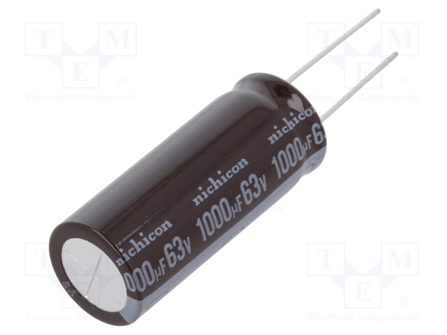 Capacitor: electrolytic; low impedance; THT; 1000uF; 63VDC; ±20%
