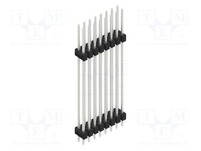 Connector: pin strips; pin header; male; PIN: 16; 2.54mm; THT; 2x8