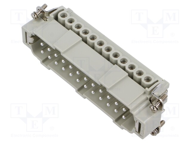 Connector: HDC; contact insert; male; CNE; PIN: 24; 24+PE; 16A; 600V