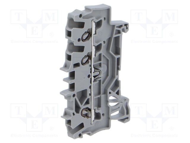 DIN Rail Mount Terminal Block, 3 Ways, 22 AWG, 14 AWG, 1.5 mm², Clamp, 18 A