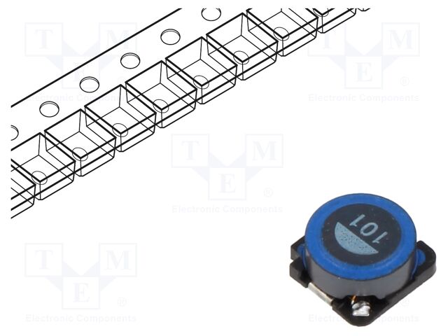 Inductor: ferrite; SMD; 100uH; 0.45A; 450mΩ; ±20%; SLF
