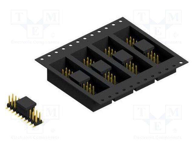 Connector: pin strips; pin header; male; PIN: 20; 2mm; SMT; 2x10