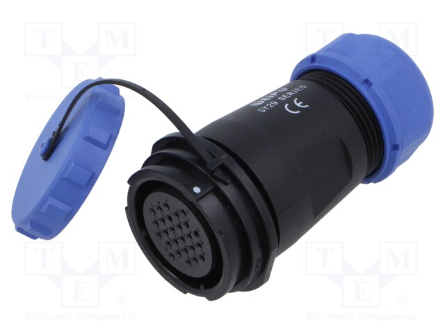 Plug; SY29; female; PIN: 26; IP67; 5A; soldering; for cable; 400V