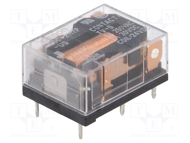 Relay: electromagnetic; SPST-NO + SPST-NC; Ucoil: 24VDC; 8A/30VDC