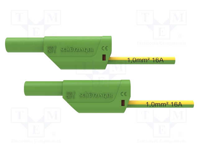 Test lead; 16A; 4mm banana plug-4mm banana plug; Urated: 1kV