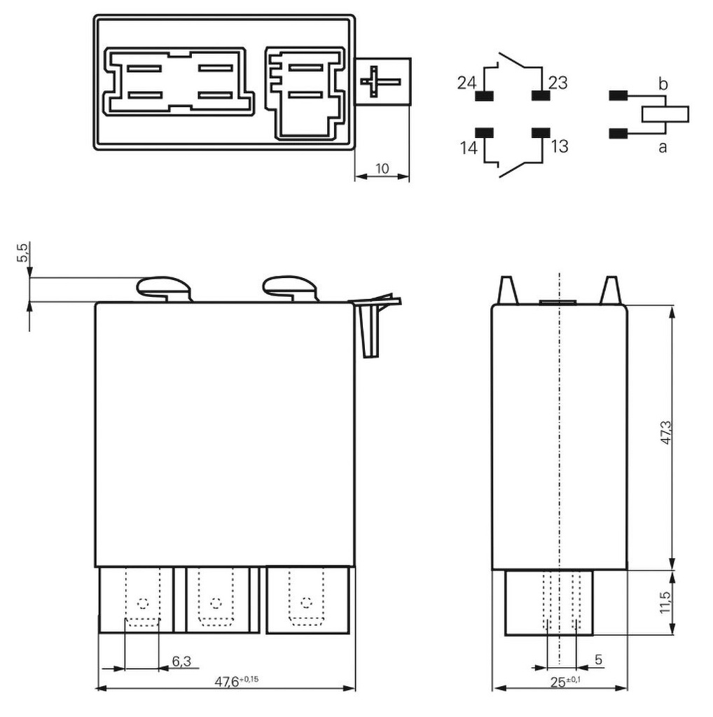 Relay: electromagnetic; DPST-NO; Ucoil: 230VAC; 25A; 4.5kΩ
