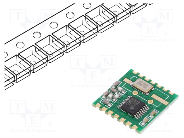 Module: RF; FM transceiver; FM; SPI; -105dBm; 5dBm; Mounting: SMD
