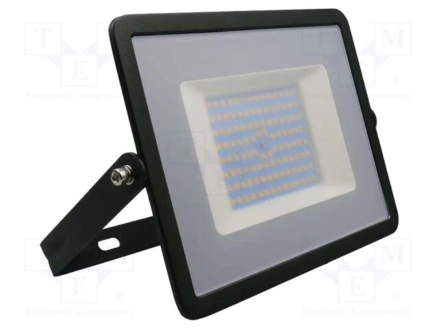 Lamp: LED flood light; 100W; 230VAC; white cold; 100°; 6500K; IP65