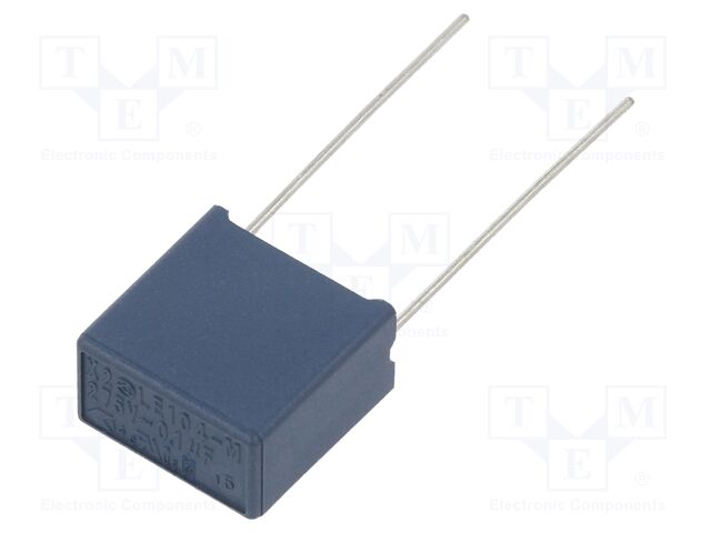 Capacitor: polypropylene; X2; 100nF; 7x12x12.5mm; THT; ±10%; 10mm