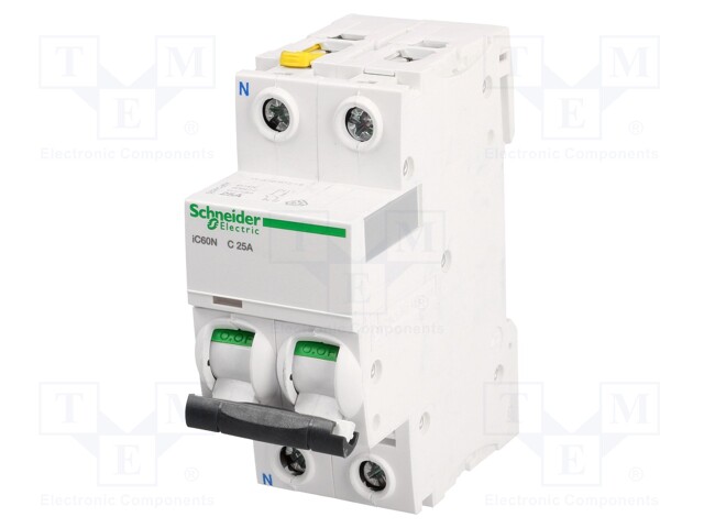 Circuit breaker; 400VAC; Inom: 40A; Poles: 1+N; DIN; Charact: C; 6kA