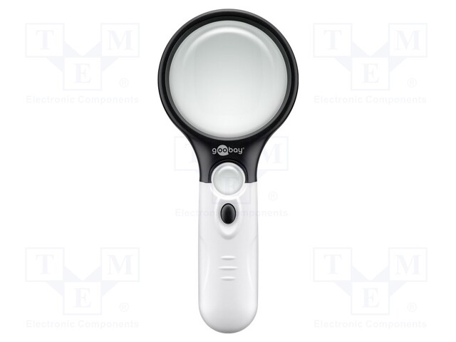 Hand magnifier; Ø22mm,Ø75mm; Illumination: LED; 10000K