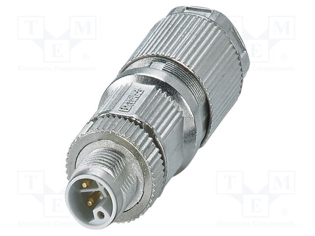 Connector: M12; plug; PIN: 5; 63V; straight; IP65; crimped; 16A