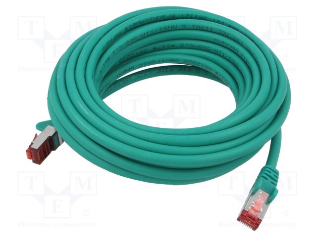 Patch cord; S/FTP; 6; stranded; Cu; LSZH; green; 7.5m; halogen free