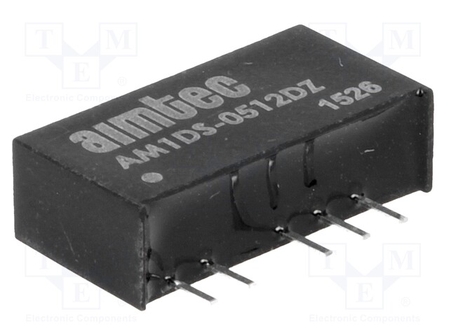 Converter: DC/DC; 1W; Uin: 4.5÷5.5V; Uout: 12VDC; Uout2: -12VDC; SIP7
