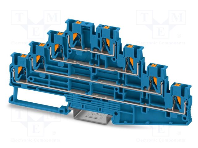 Splice terminal: rail; PT; 18A; 500V; push-in; PA; 0.14÷4mm2; ways: 4