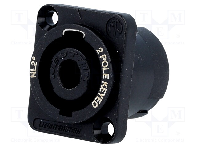 Socket; loudspeaker; male; PIN: 2; 30A; 250V; 4.8mm connectors