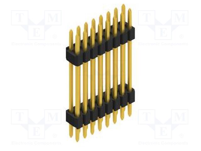 Connector: pin strips; pin header; male; PIN: 16; 1.27mm; THT; 2x8