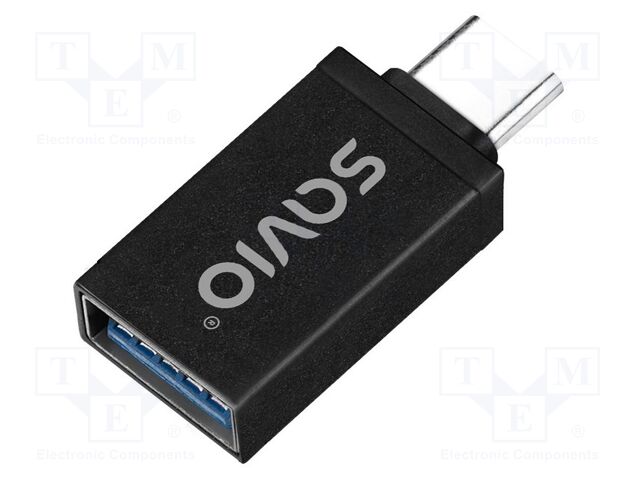 Adapter; OTG,USB 3.1; USB A socket,USB C plug; black