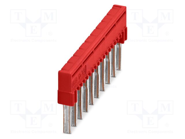 Bridge; PA; L: 13.5mm; ways: 10; W: 34.7mm; H: 3.7mm; Body: red