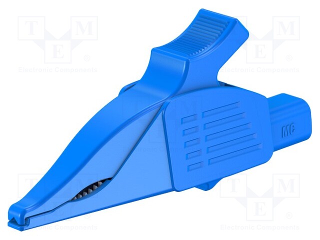 Crocodile clip; 19A; blue; Grip capac: max.39.5mm