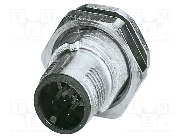 Connector: M12; socket; PIN: 5; male; 60V; straight; THT; A code; 4A