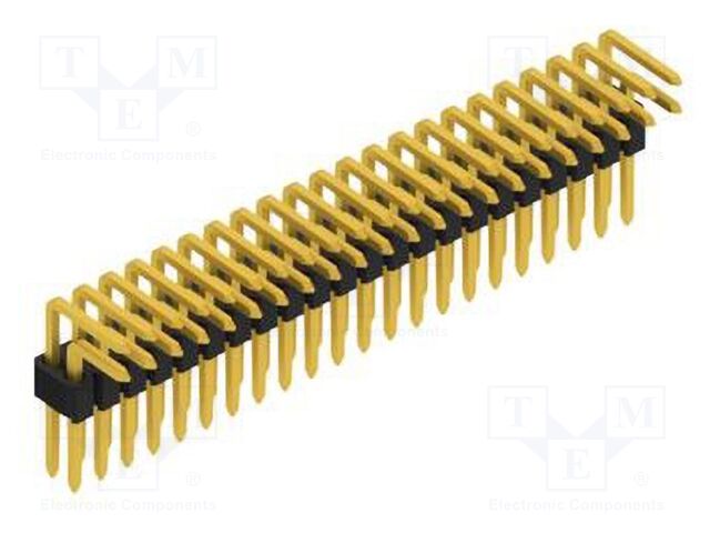 Connector: pin strips; pin header; male; PIN: 44; 1.27mm; THT; 2x22