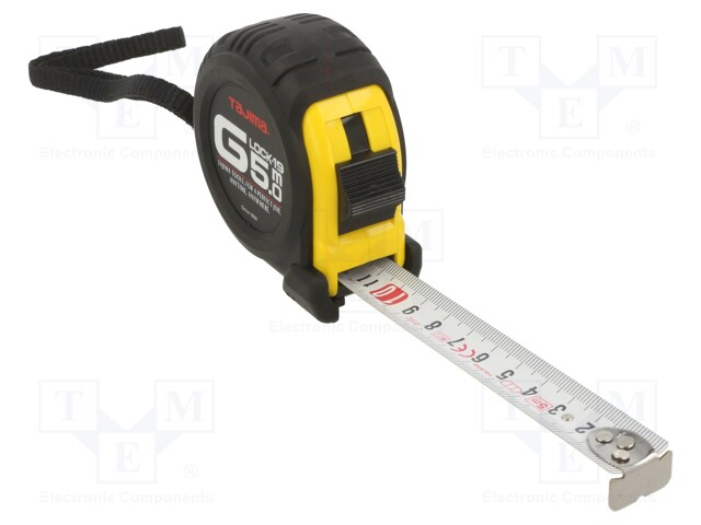 Measuring tape; L: 5m; Width: 19mm; Enclos.mat: ABS; Class: II