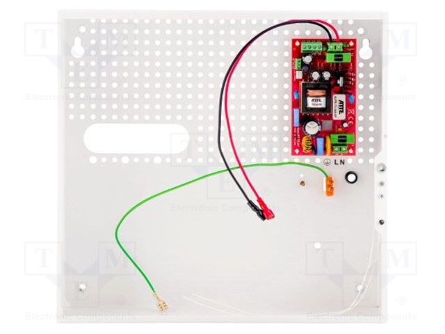 Power supply; IP20; 190÷260VAC; CCTV; PCB,plastic; AUPS; 24VDC