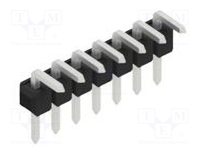 Connector: pin strips; pin header; male; PIN: 7; 2.54mm; THT; 1x7
