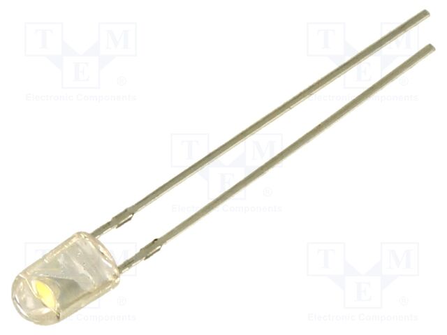 LED; white warm; oval; 3.9x3.2mm; 4200mcd; Front: convex; 2.9VDC
