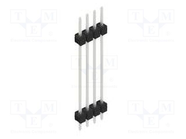 Connector: pin strips; pin header; male; PIN: 4; 2.54mm; THT; 1x4
