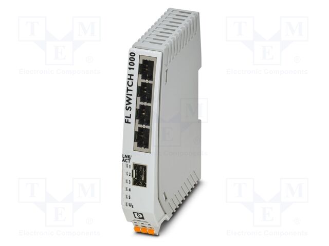 Switch Ethernet; unmanaged; Number of ports: 5; 9÷32VDC; IP30