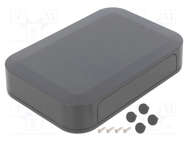 Enclosure: with panel; PF; X: 175mm; Y: 120mm; Z: 35mm; ABS; dark grey