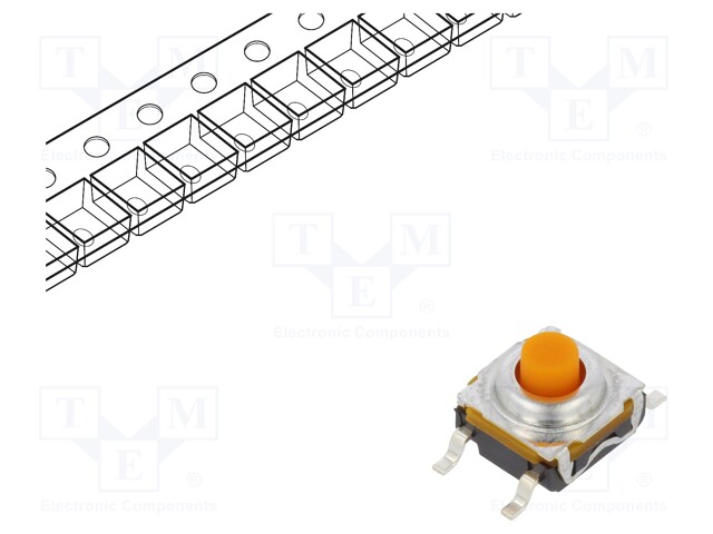 Microswitch TACT; SPST-NO; Pos: 2; 0.05A/32VDC; SMT; none; 1.7N