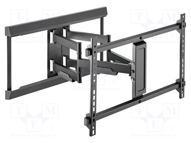 Holder; for wall mounting; 60kg; 37÷80"; black; Arm len: 536mm