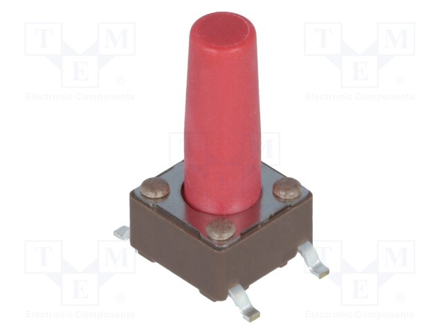 Microswitch TACT; SPST-NO; Pos: 2; 0.05A/12VDC; SMT; none; 2.6N