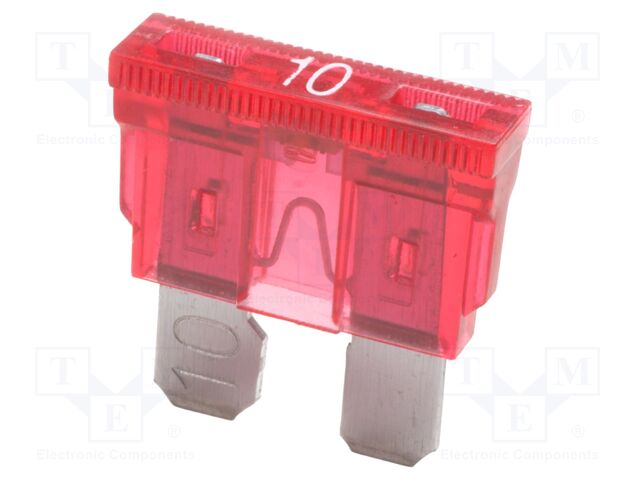 Fuse: fuse; 10A; 32VDC; automotive; 19.09mm; 19.09x5.12x18.87mm