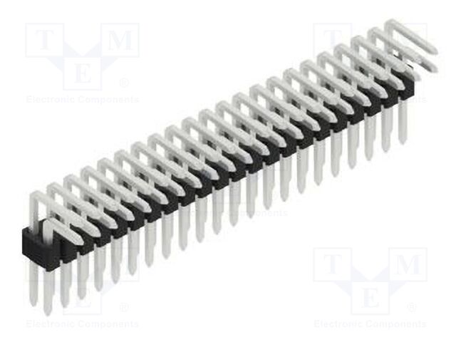 Connector: pin strips; pin header; male; PIN: 44; 1.27mm; THT; 2x22
