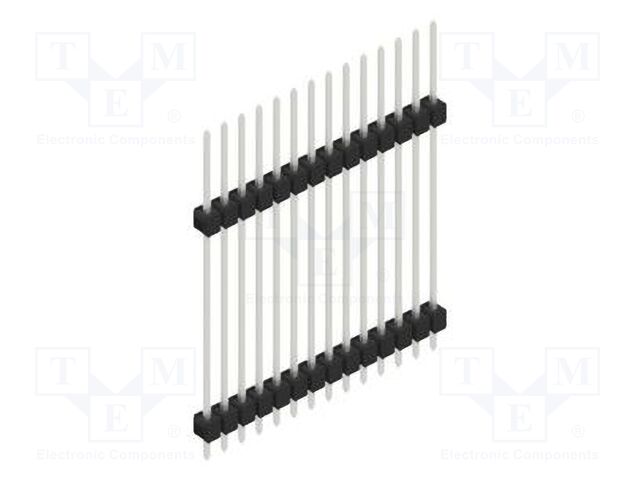 Connector: pin strips; pin header; male; PIN: 14; 2.54mm; THT; 1x14
