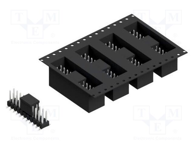 Connector: pin strips; pin header; male; PIN: 22; 2.54mm; SMT; 2x11
